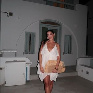 White Dot Halter Dress